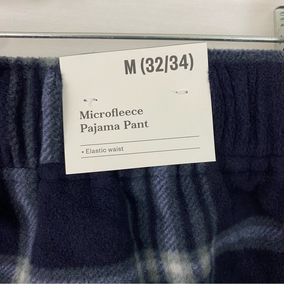 Goodfellow & Co Men's Plaid Microfleece Pajama Pants Medium Federal Blue NEW - Picture 9 of 11